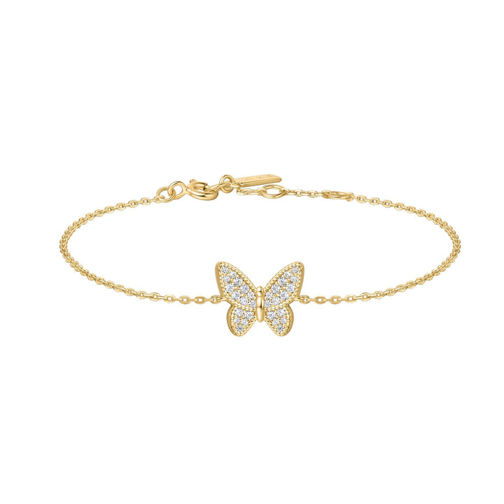 Ania Haie Gold Butterfly Pave Bracelet