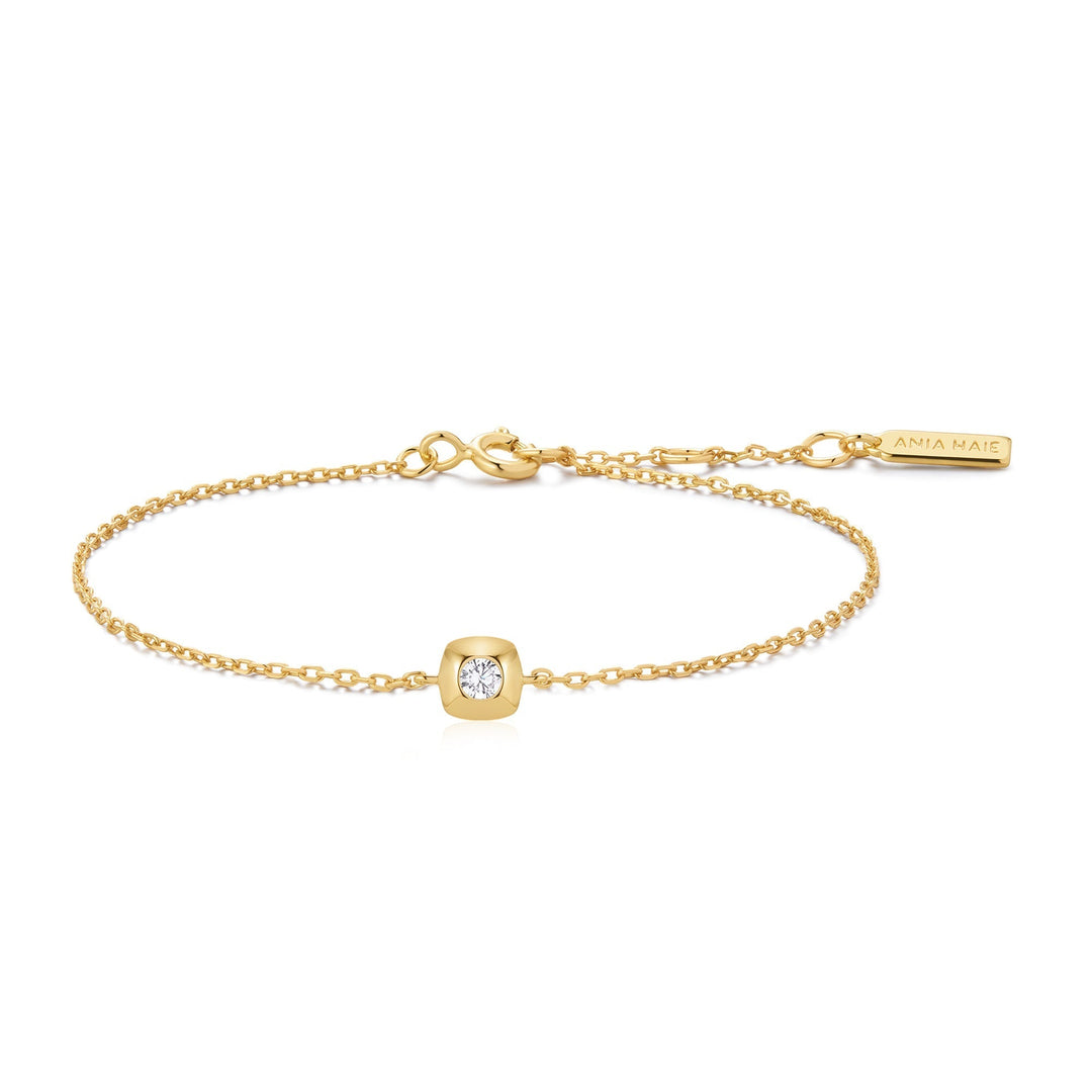 Ania Haie Gold Modern Bezel-Set Solitaire Bracelet - B &amp; S Lyncris Jewellers