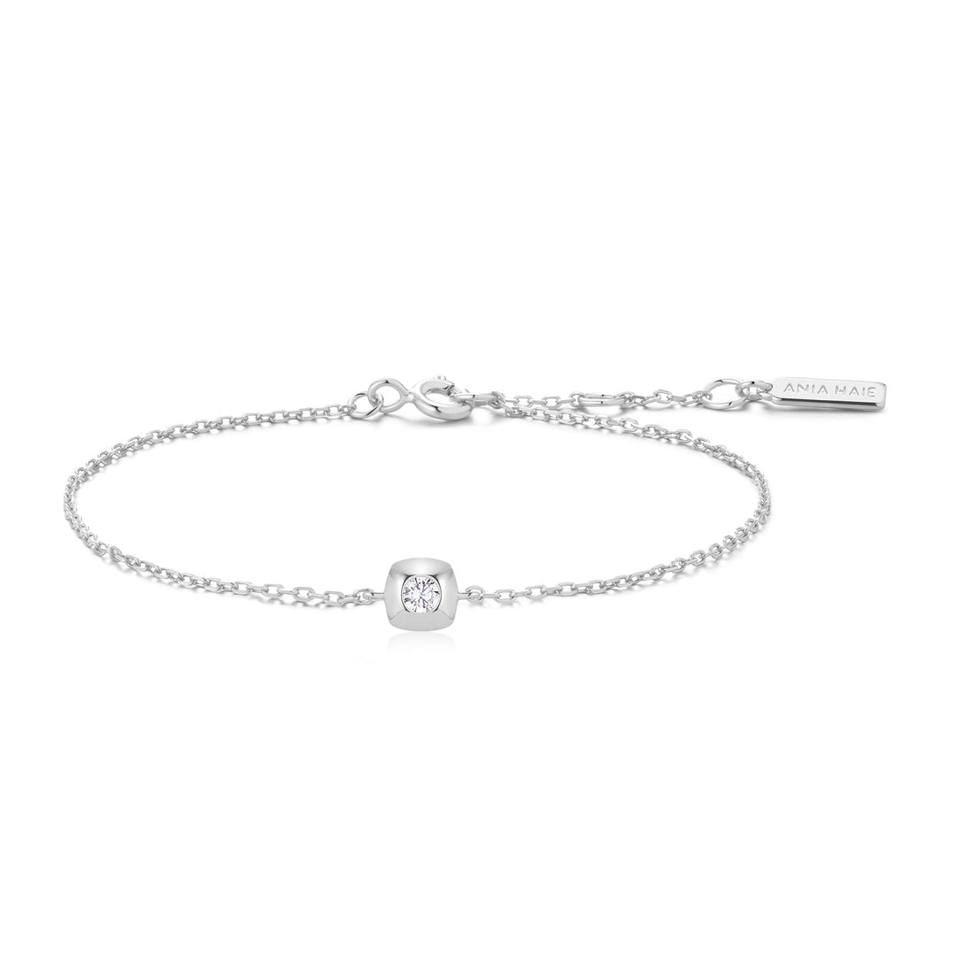 Ania Haie Silver Modern Bezel-Set Solitaire Bracelet - B &amp; S Lyncris Jewellers