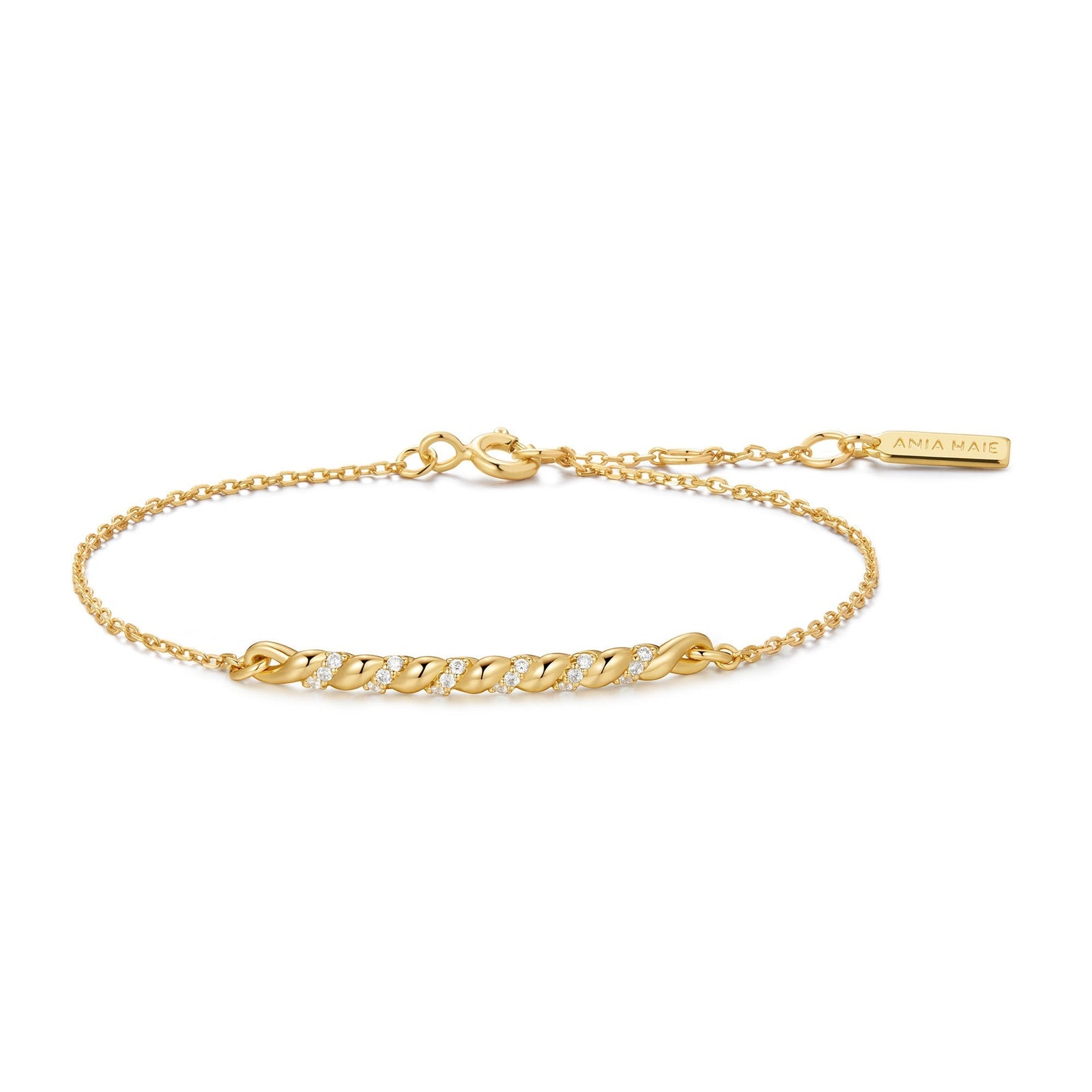 Ania Haie Gold Twisted Bar Bracelet - B & S Lyncris Jewellers