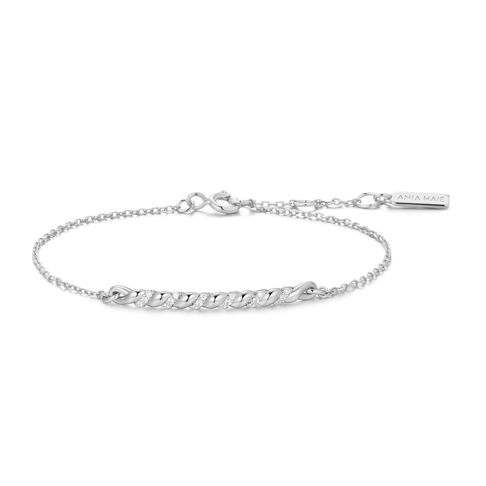 Ania Haie Silver Twisted Bar Bracelet - B & S Lyncris Jewellers