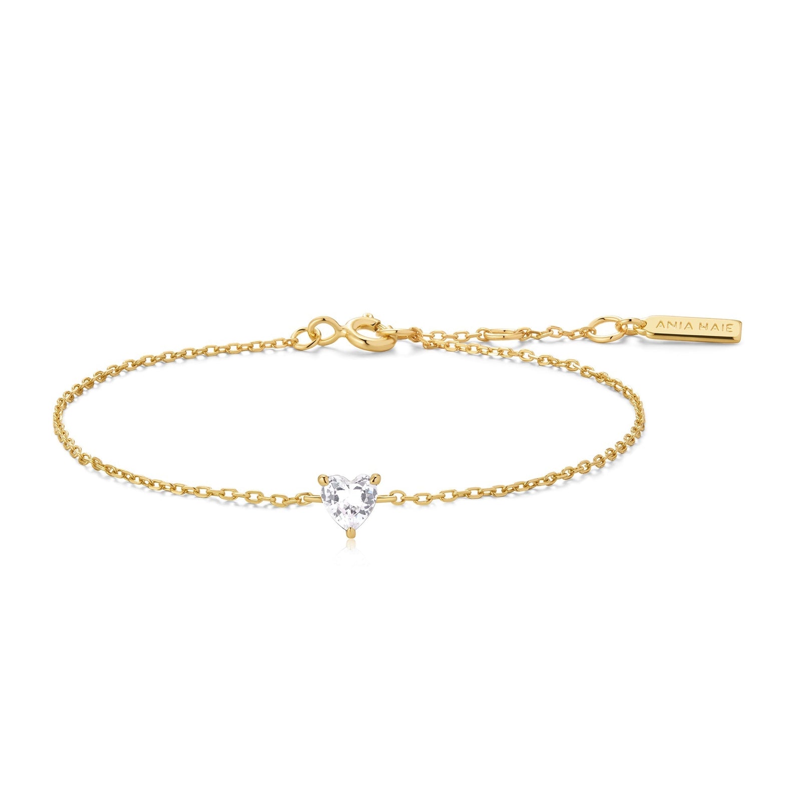 Ania Haie Gold Sparkle Heart Bracelet - B & S Lyncris Jewellers