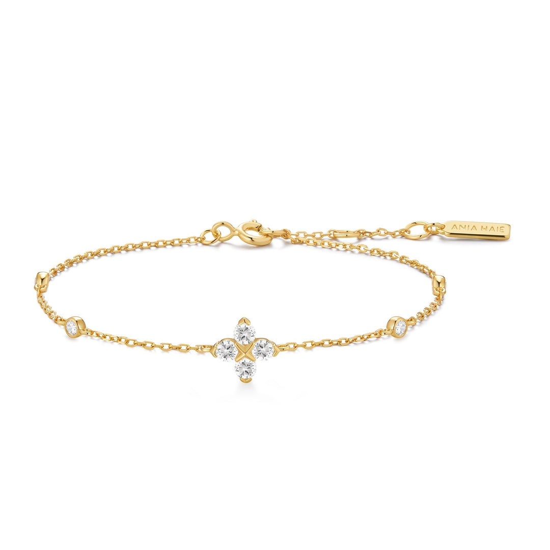 Ania Haie Gold Sparkling Lucky Clover Bracelet - B &amp; S Lyncris Jewellers