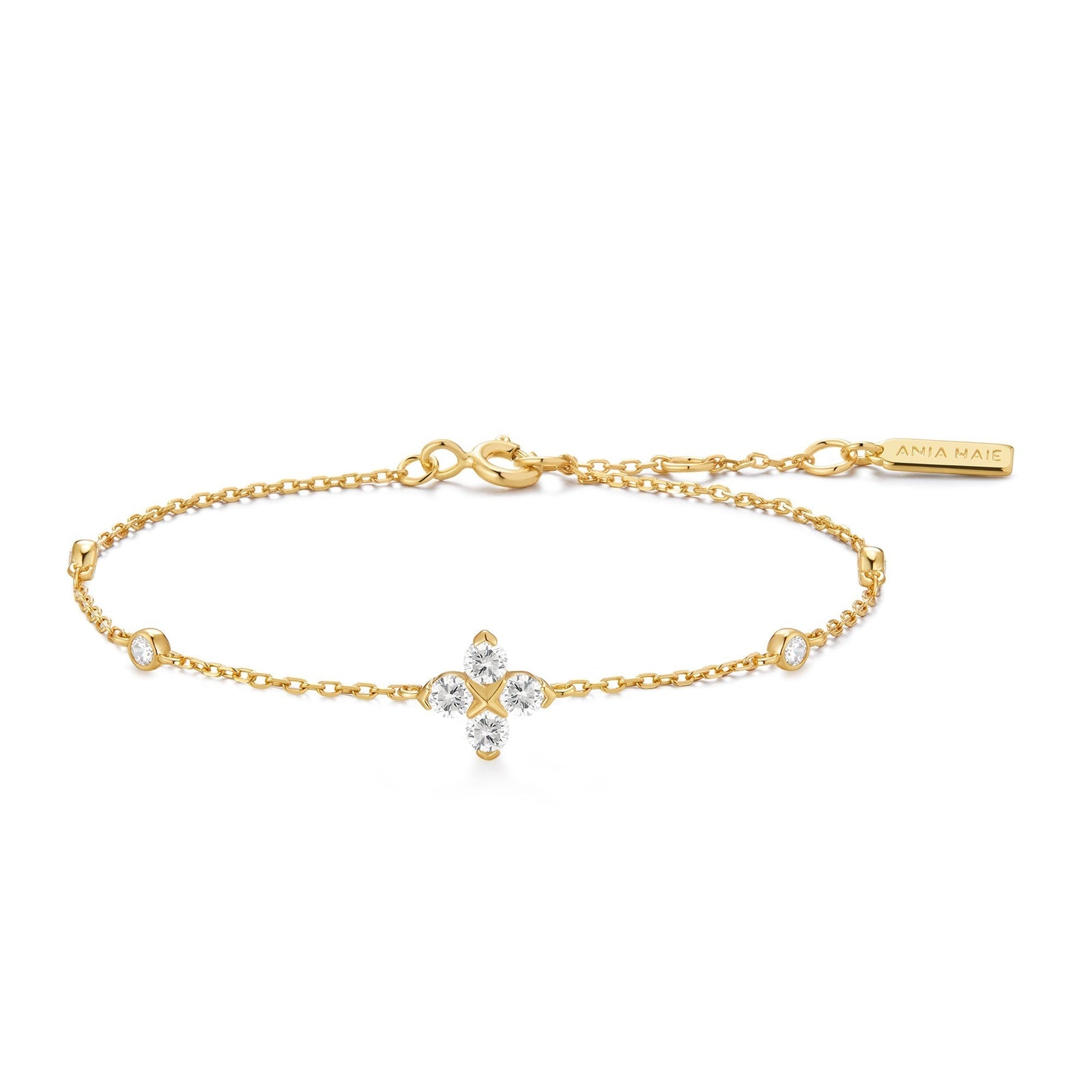 Ania Haie Gold Sparkling Lucky Clover Bracelet - B & S Lyncris Jewellers
