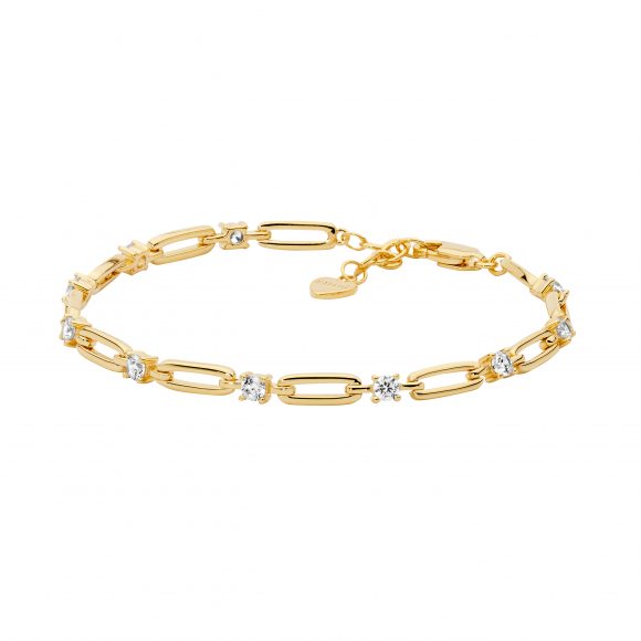 Ellani Gold Plated Fancy CZ Bracelet
