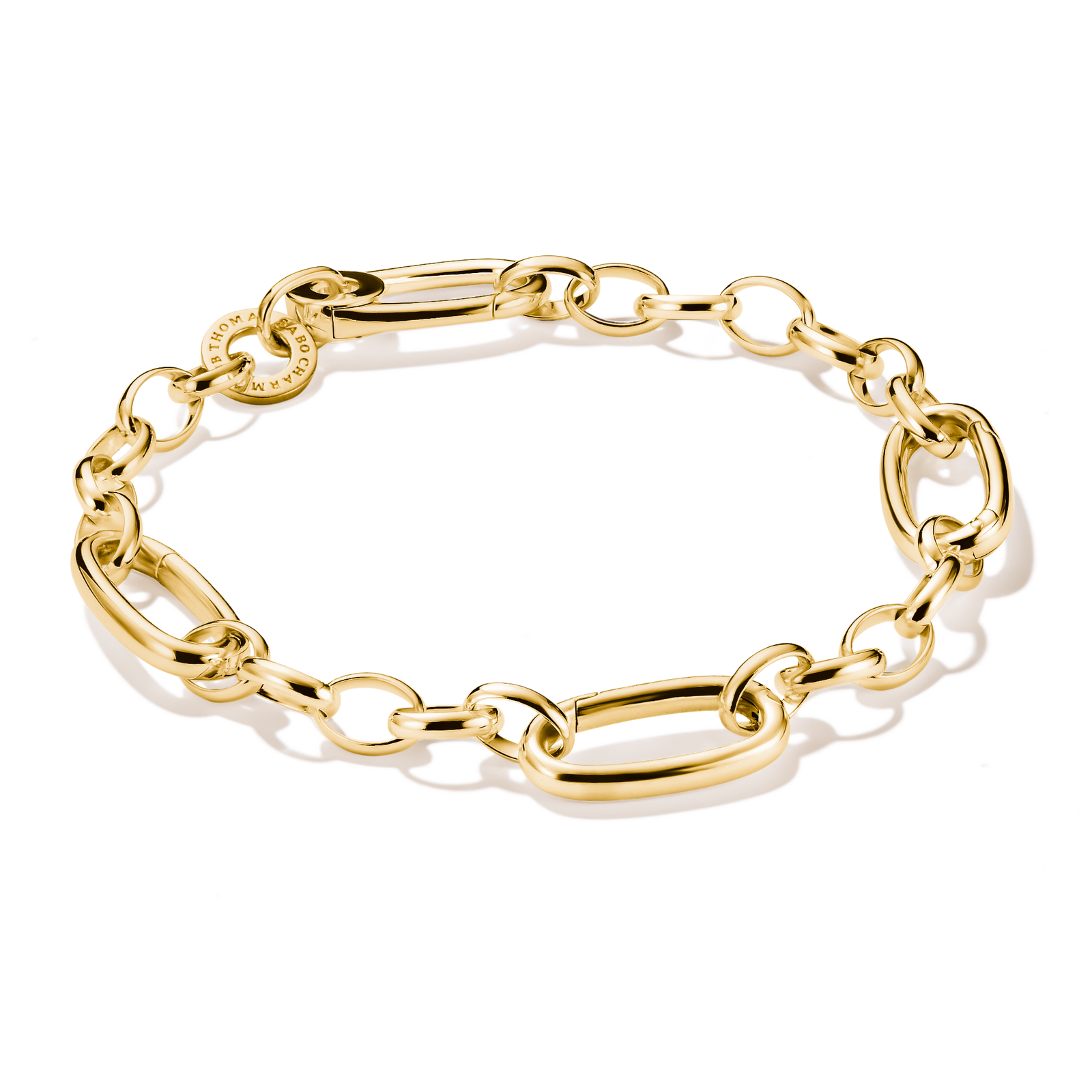 THOMAS SABO Charm bracelet with three Connect links Gold - B & S Lyncris Jewellers