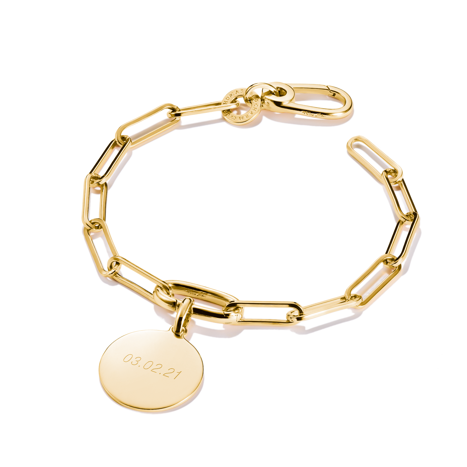 THOMAS SABO Connect Charm bracelet Paperclip Gold - B & S Lyncris Jewellers