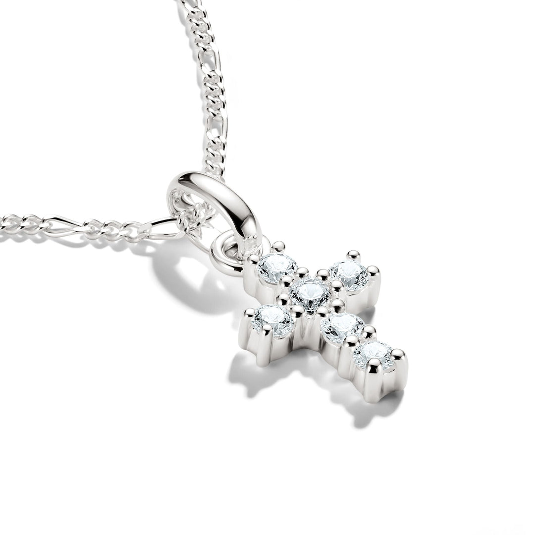 THOMAS SABO Connect Charm cross with white stones