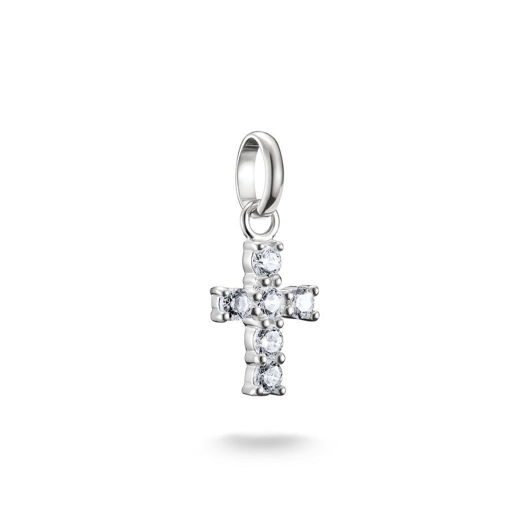 THOMAS SABO Connect Charm cross with white stones