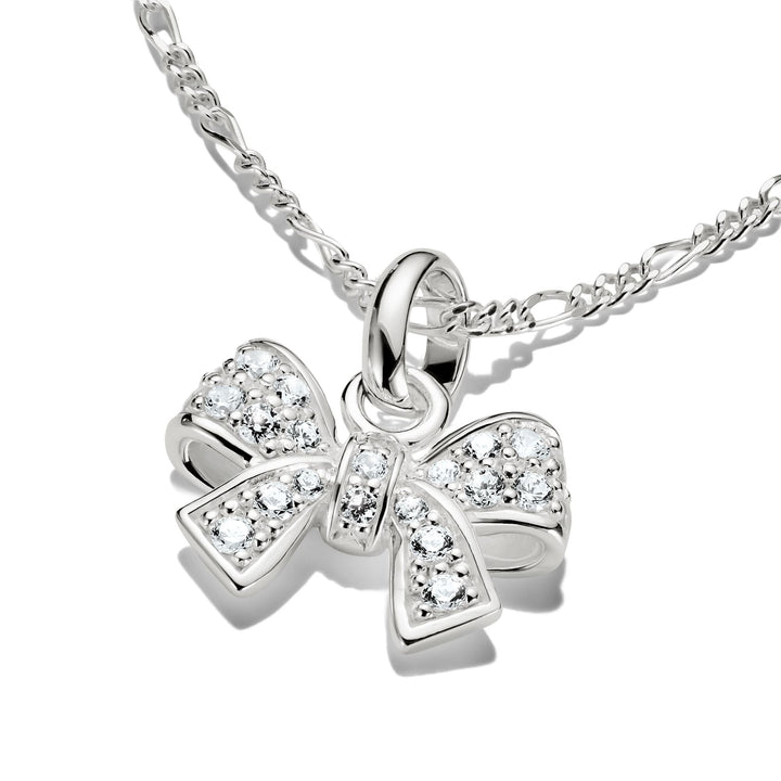 THOMAS SABO Connect Charm bow with stones in Silver