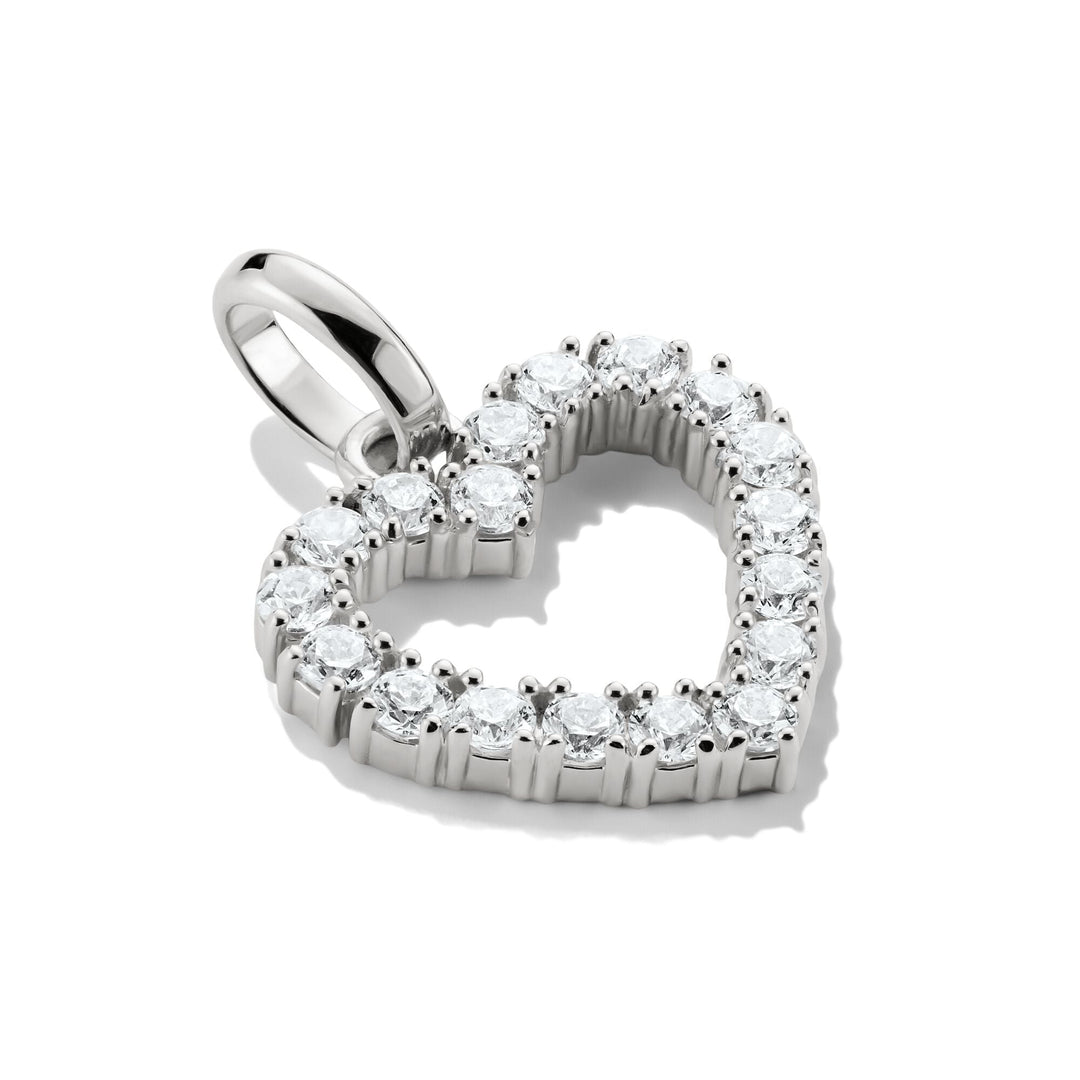 THOMAS SABO Connect Charm heart with white stones