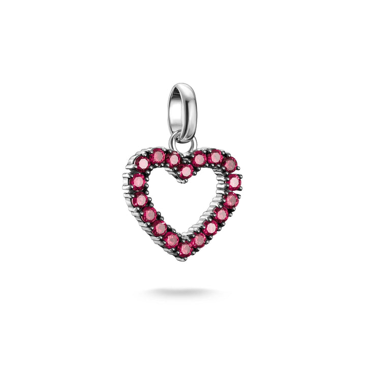 THOMAS SABO Connect Charm heart with red stones