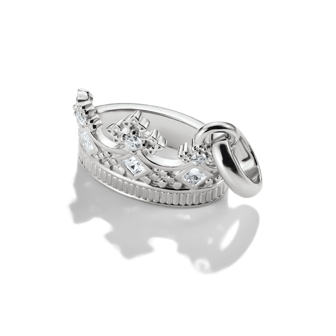 THOMAS SABO Connect Charm crown with stones silver
