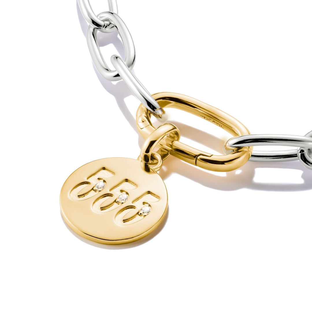 THOMAS SABO Connect Charm angel number 555 with stones Gold