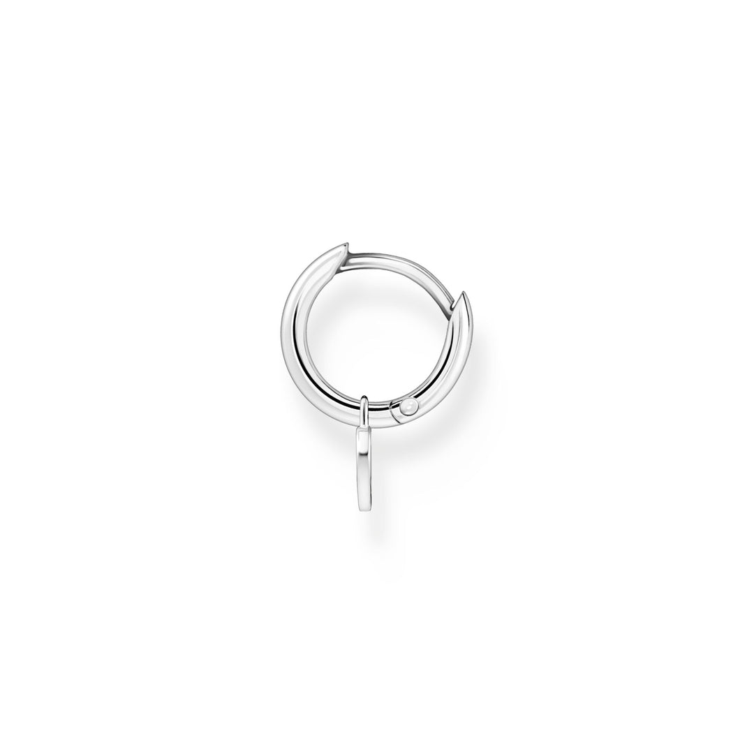 THOMAS SABO Single hoop earring with heart pendant silver
