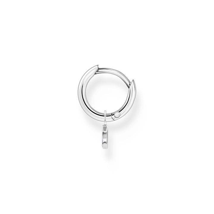 THOMAS SABO Single hoop earring with moon pendant silver