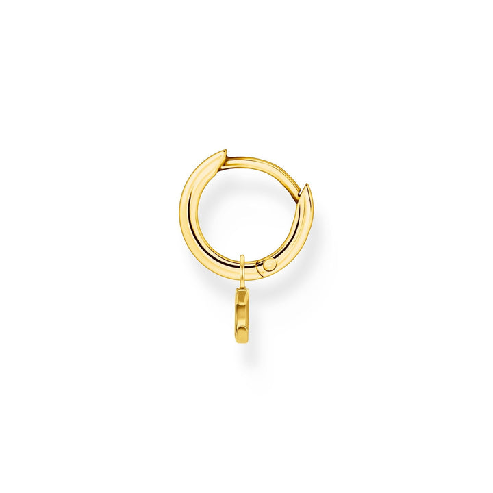 THOMAS SABO Single hoop earring with moon pendant gold
