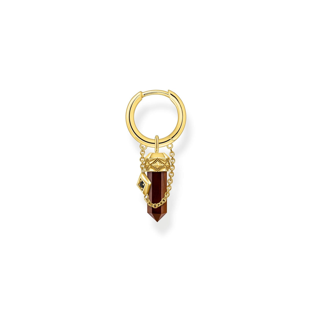 THOMAS SABO Crystal Single Hoop Earring with Red Tiger&