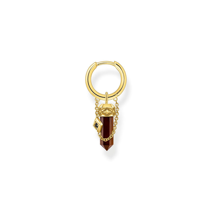 THOMAS SABO Crystal Single Hoop Earring with Red Tiger&