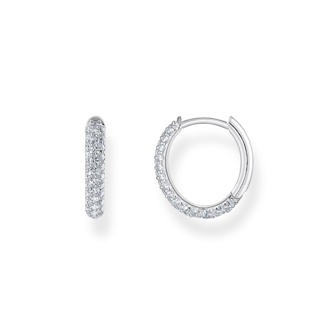 THOMAS SABO Hoop earrings with white zirconia pavÃƒÂƒÃ‚Â© - B &amp; S Lyncris Jewellers