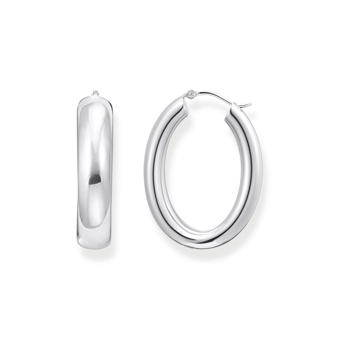 THOMAS SABO Large chunky hoop earrings silver - B &amp; S Lyncris Jewellers