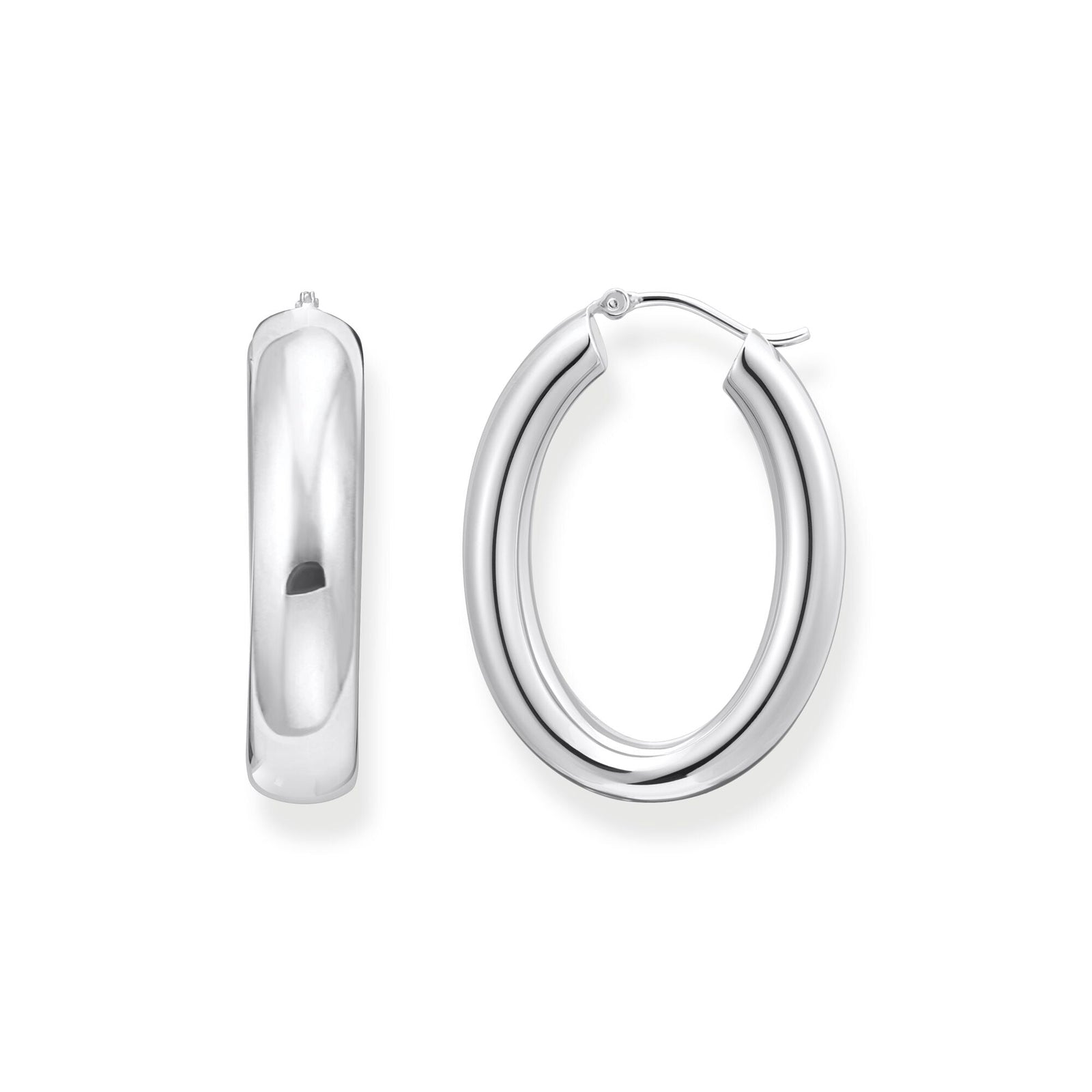 THOMAS SABO Large chunky hoop earrings silver - B & S Lyncris Jewellers
