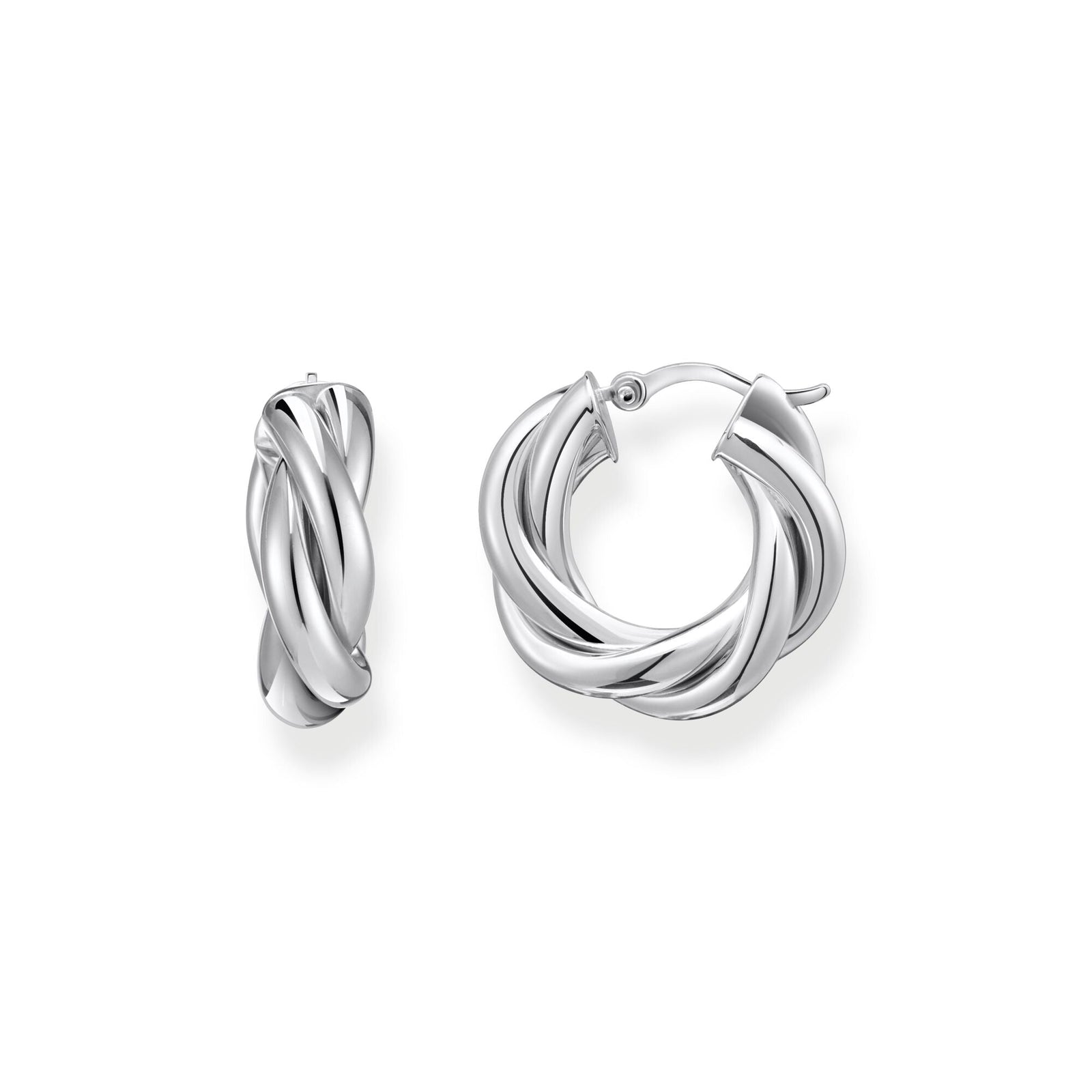 THOMAS SABO Hoop earrings in intertwined design silver - B & S Lyncris Jewellers