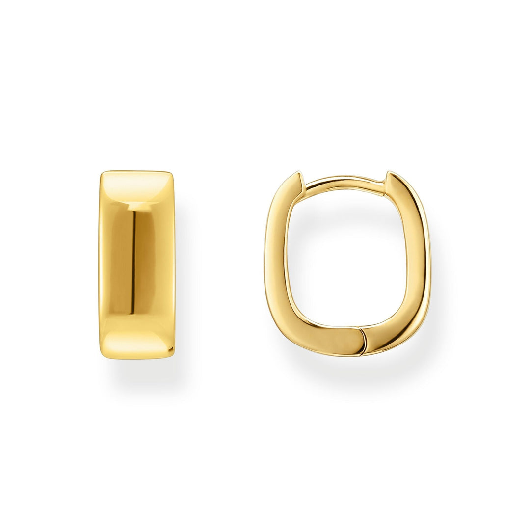 THOMAS SABO Hoop earrings in angular shape mini gold - B &amp; S Lyncris Jewellers