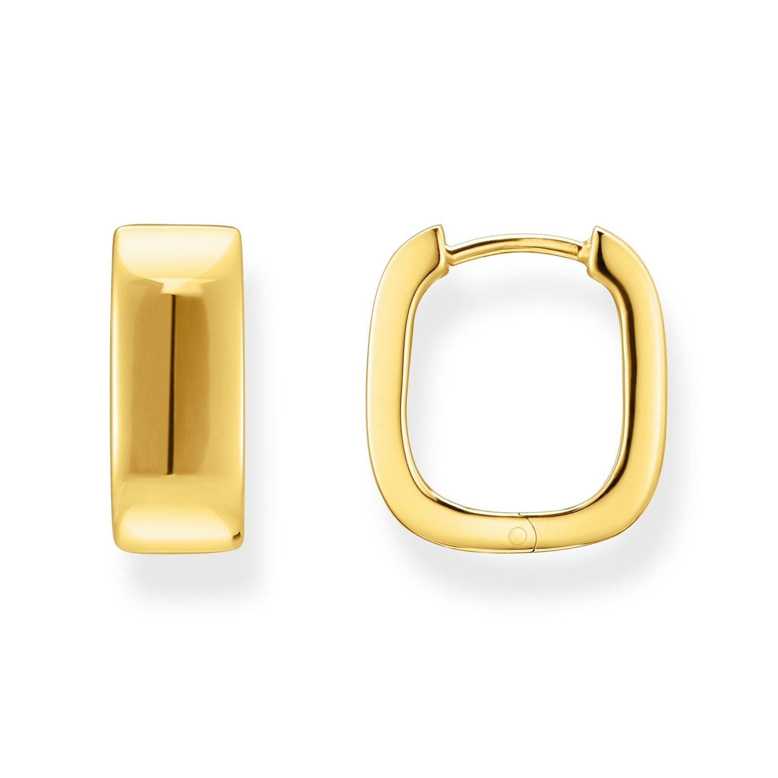 THOMAS SABO Gold Hoop earrings in angular shape Medium - B & S Lyncris Jewellers