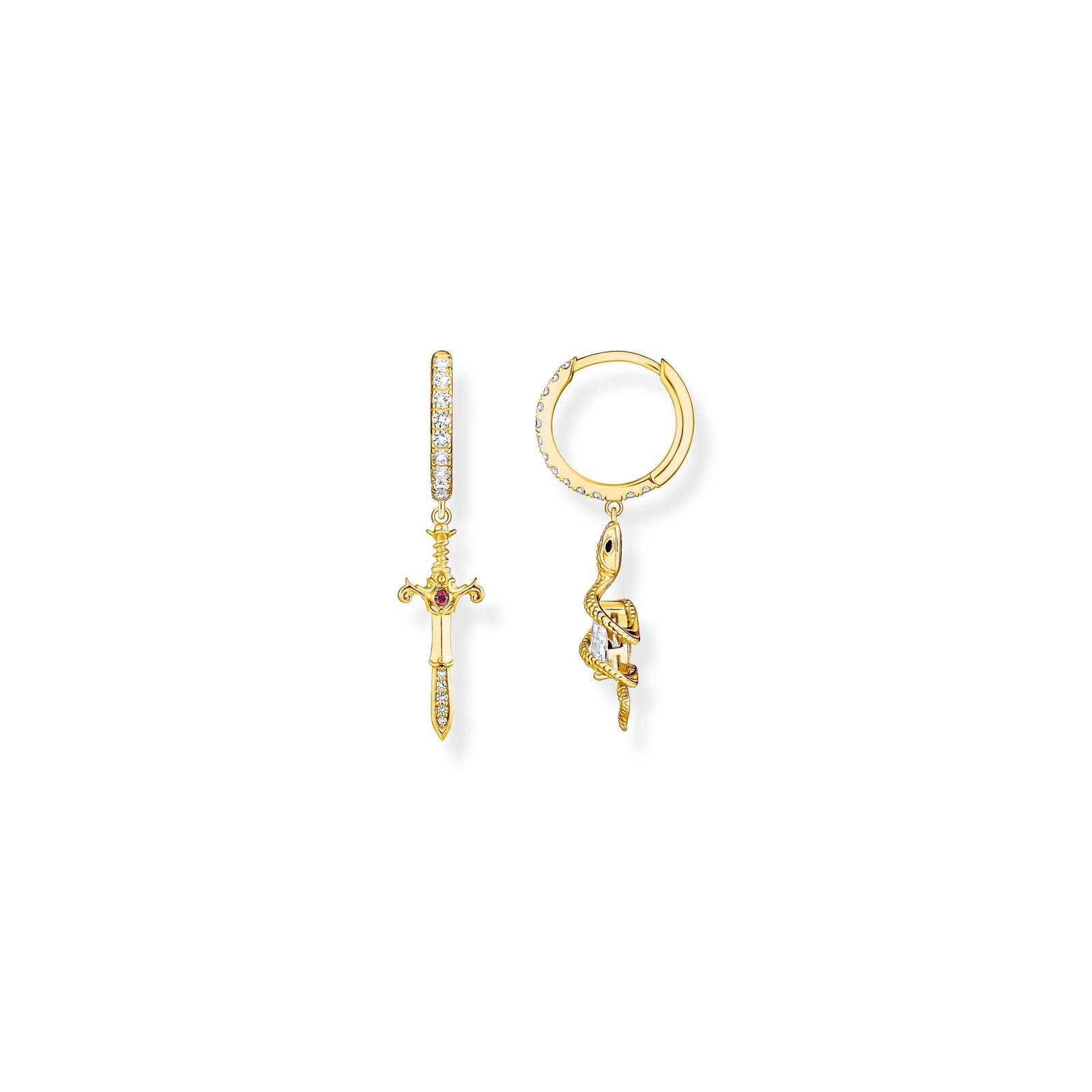 THOMAS SABO Romance Hoop earrings Snake & Cross - B & S Lyncris Jewellers
