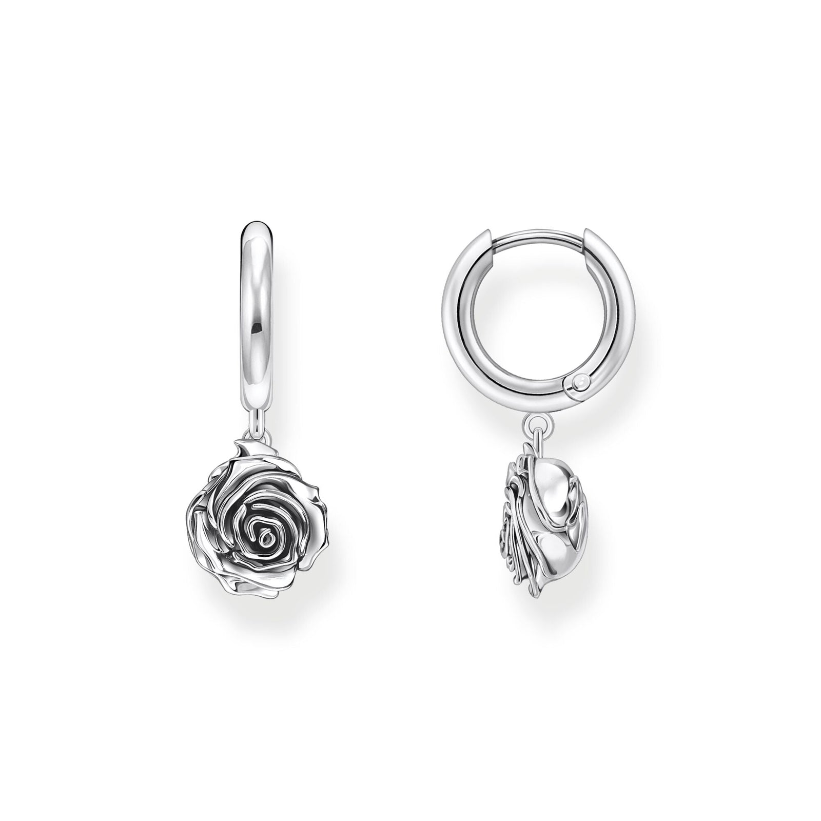THOMAS SABO Midnight Rose hoop earrings - B & S Lyncris Jewellers