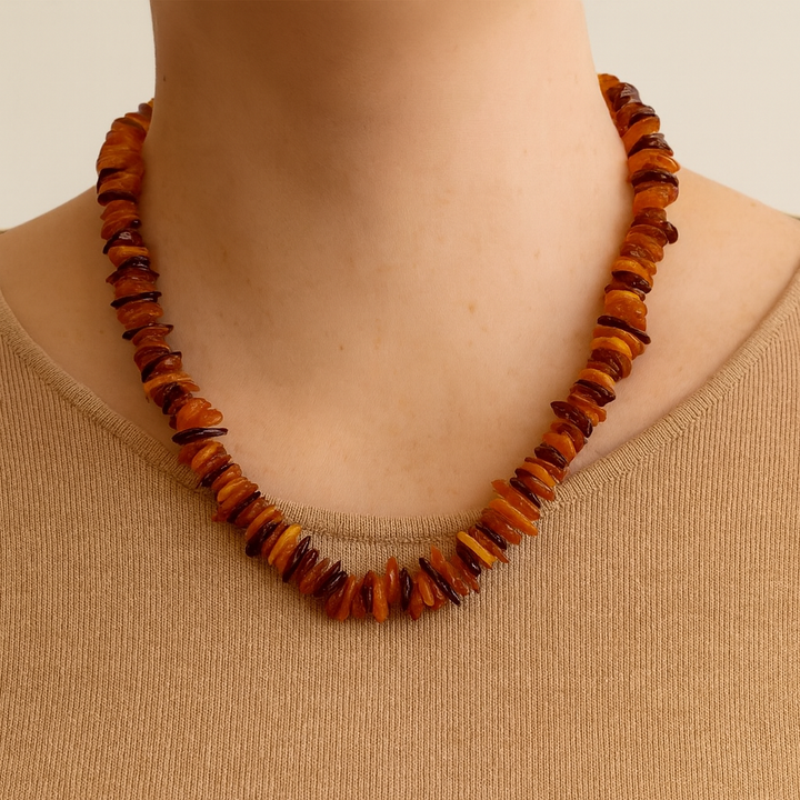 Baltic Amber Jagged Necklace