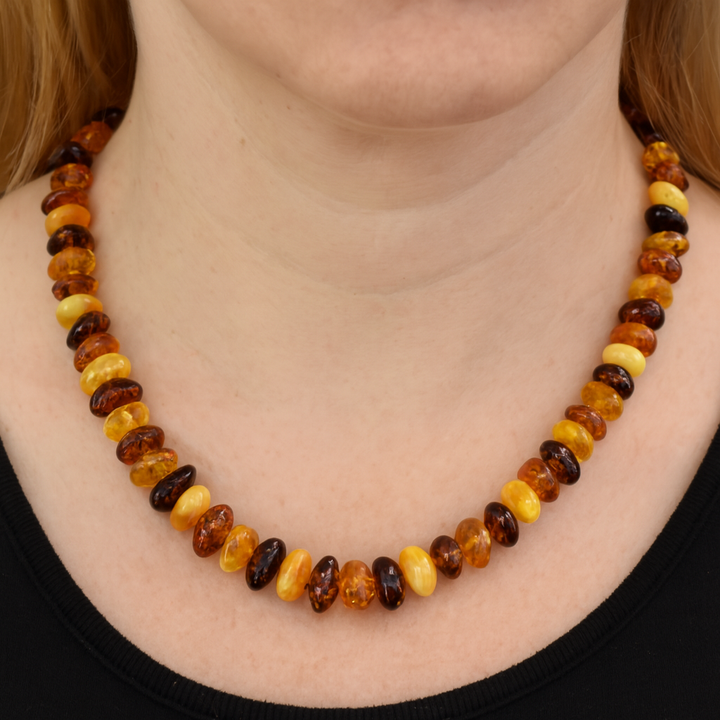 Baltic Amber Multicolour Graduated Necklace