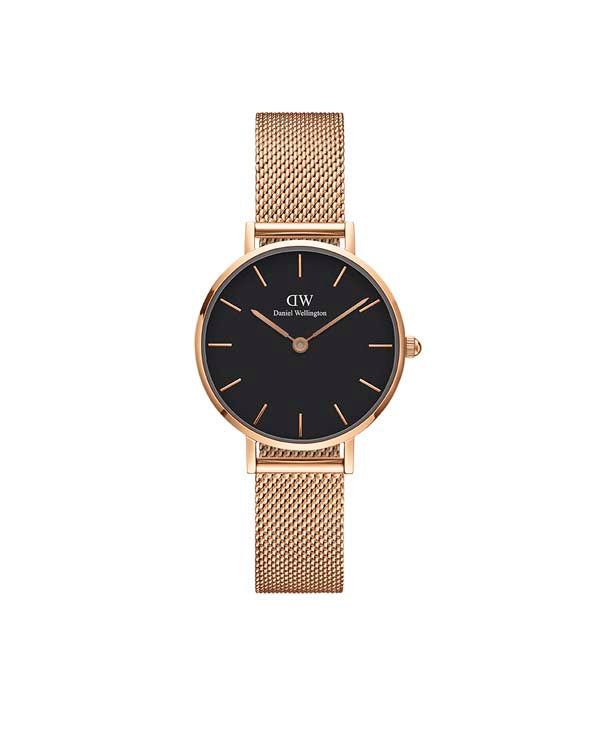 Daniel Wellington Petite 28 Melrose Rose Gold &amp; Black Watch
