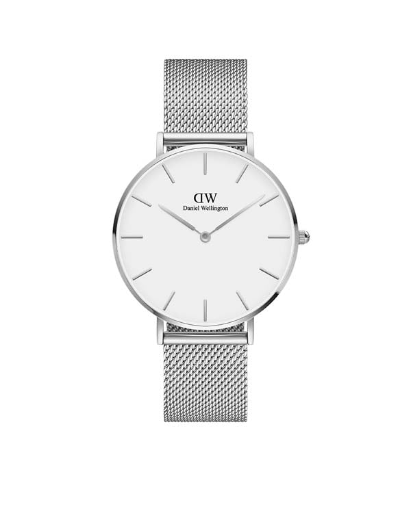 Daniel Wellington Petite 36 Sterling Silver &amp; White Watch