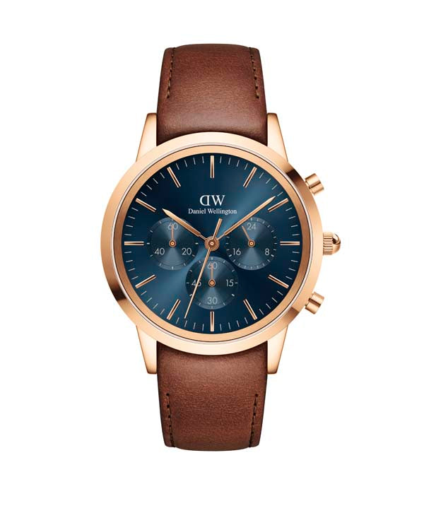 Daniel Wellington Iconic Chronog 42 Mawes Rose Gold &amp; Arctic Sunray Watch