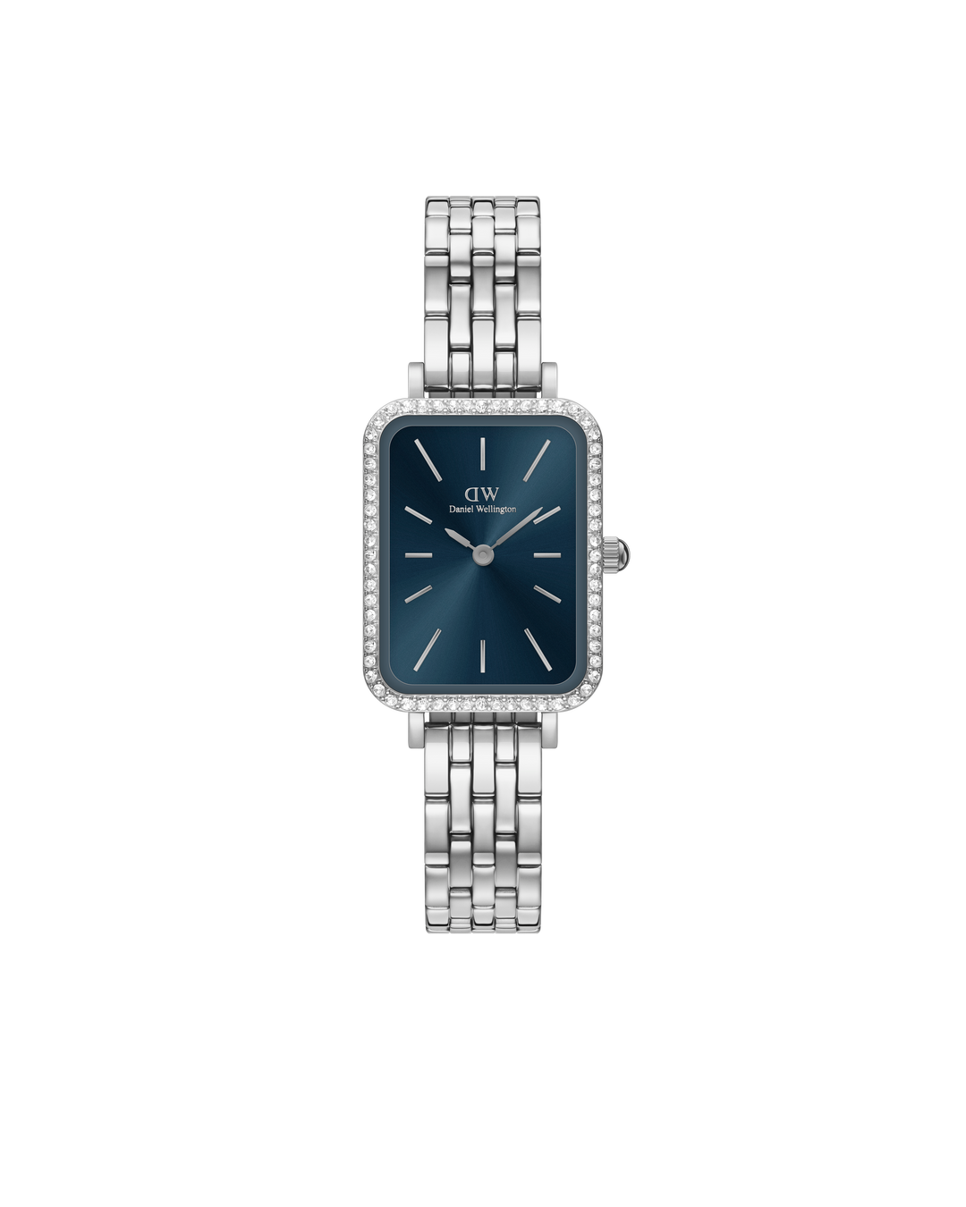 Daniel Wellington Quadro 20x26 Bezel 5-Link Arctic Sunray Silver Watch