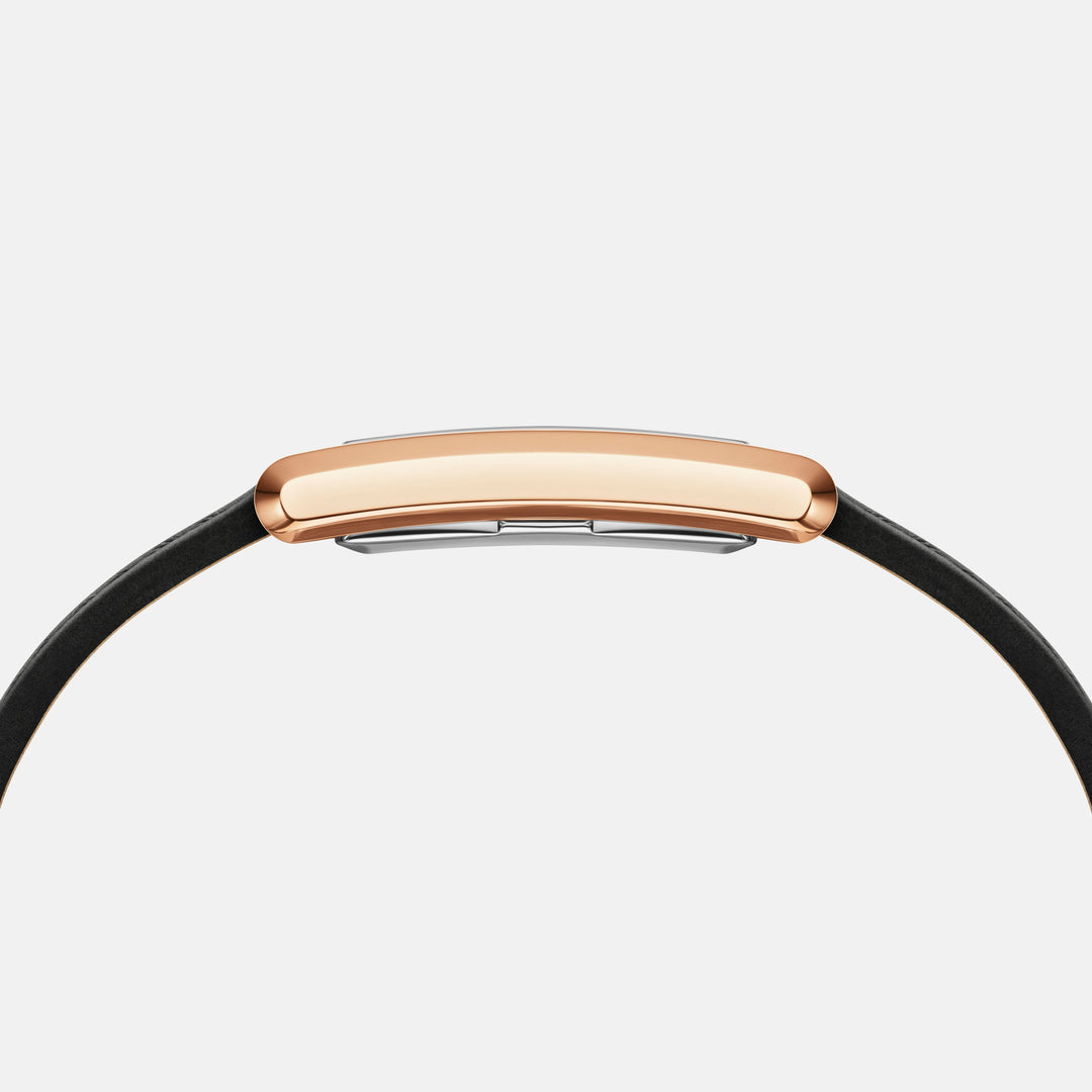 Daniel Wellington Bound 32x22 Black Croc Leather RG White Watch