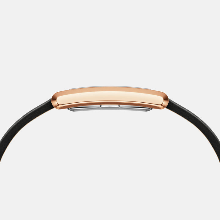 Daniel Wellington Bound 32x22 Black Croc Leather RG White Watch