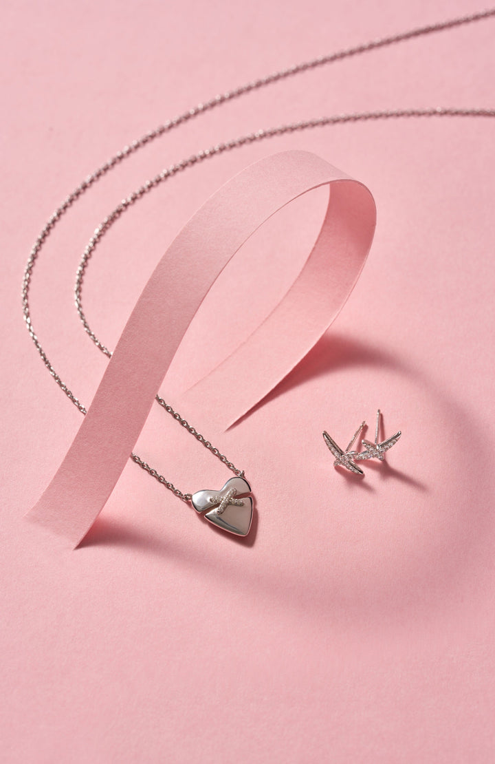 Ania Haie Silver Kiss Pave Studs