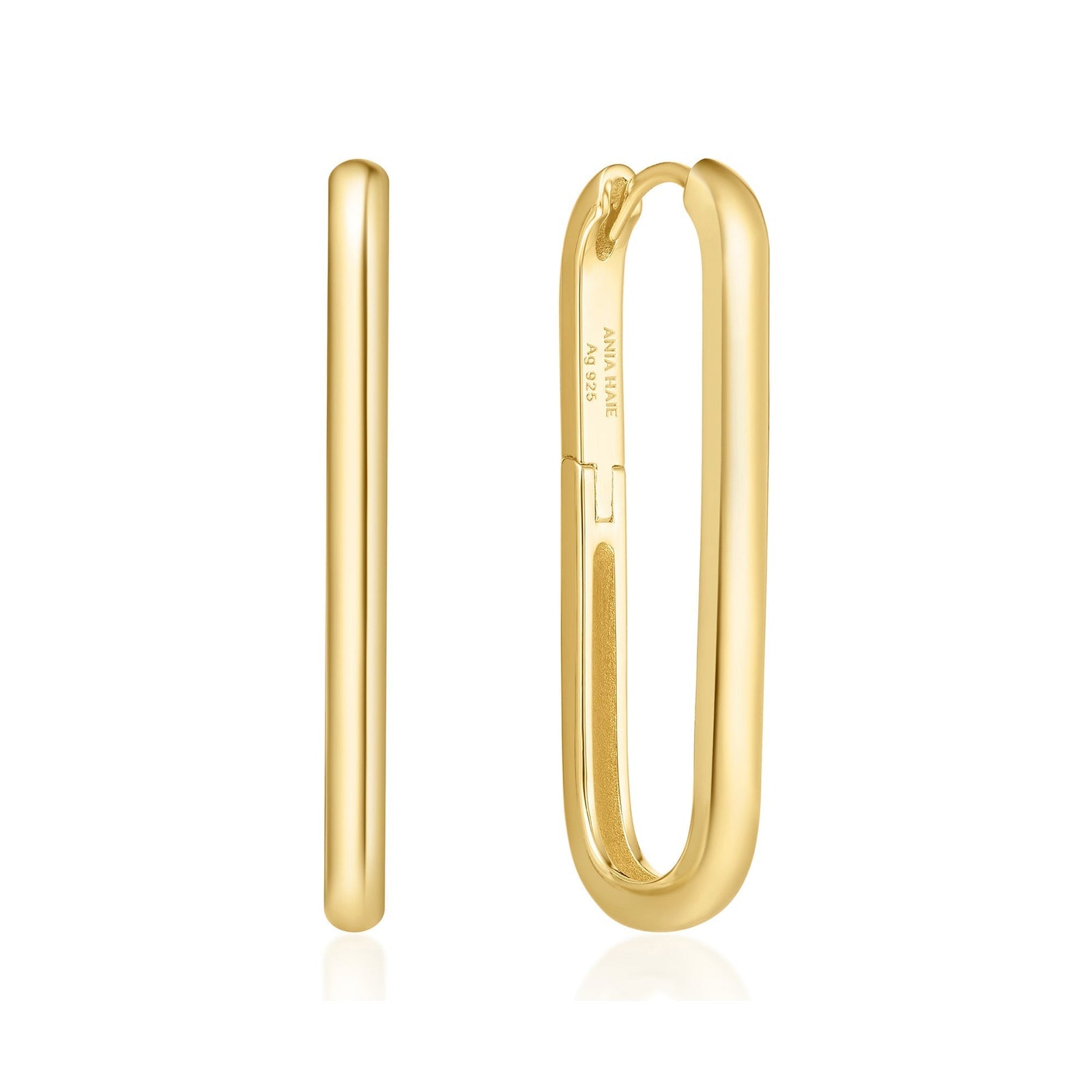 Ania Haie Gold Tube Oversized U Hoop Earrings - B & S Lyncris Jewellers