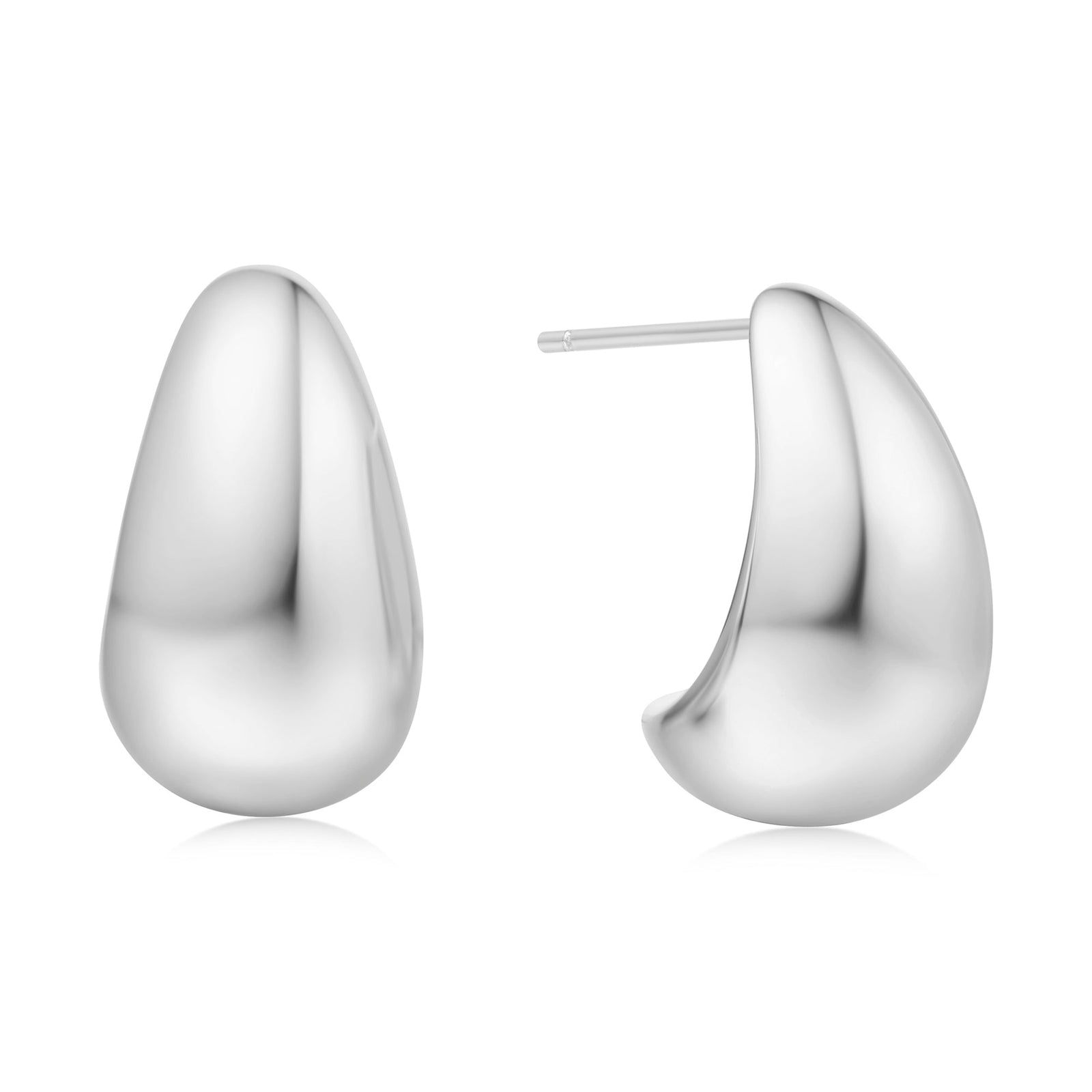 Ania Haie Silver Bold Dome Hoop Earrings - B & S Lyncris Jewellers