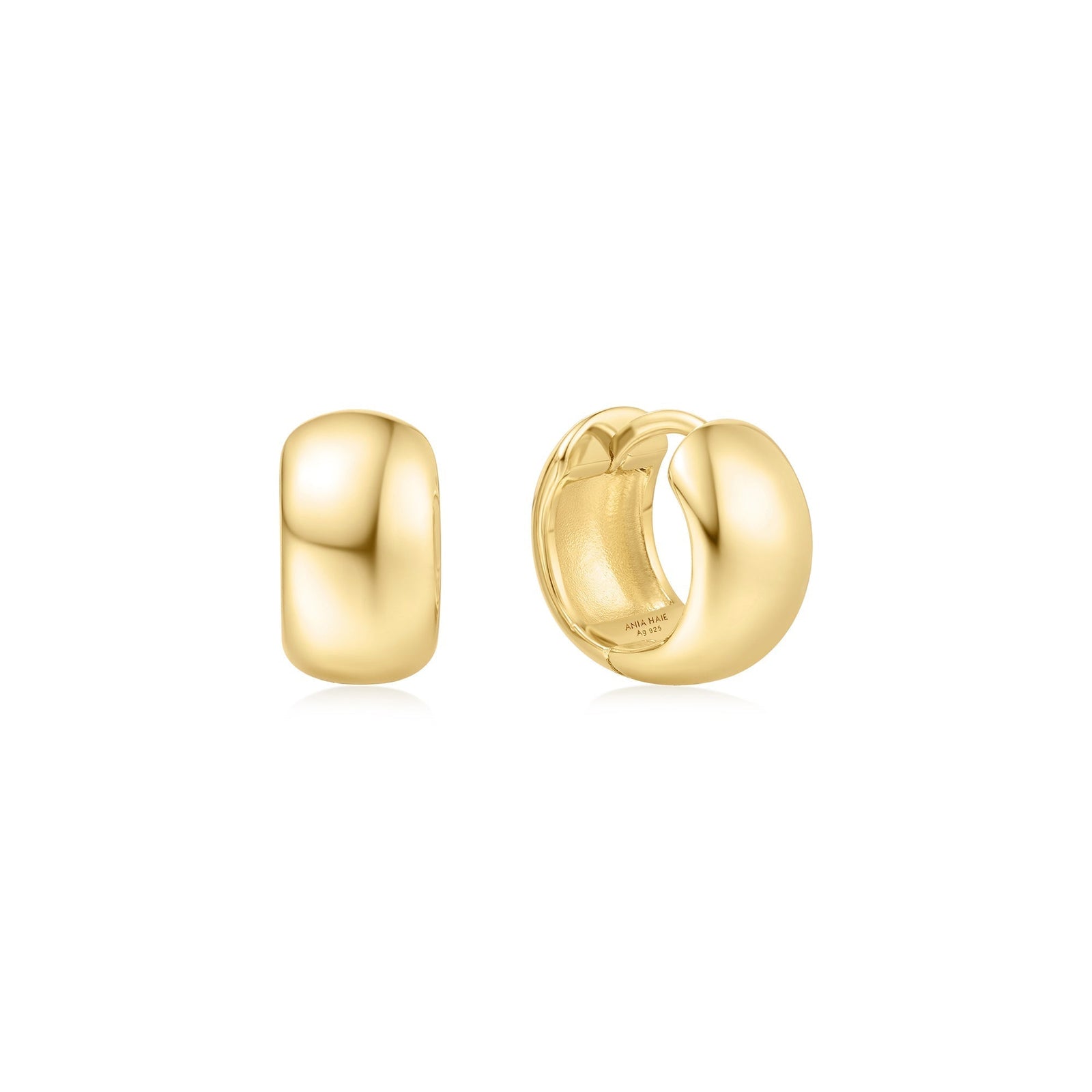 Ania Haie Gold Chubby Small Huggie Hoop Earrings - B & S Lyncris Jewellers