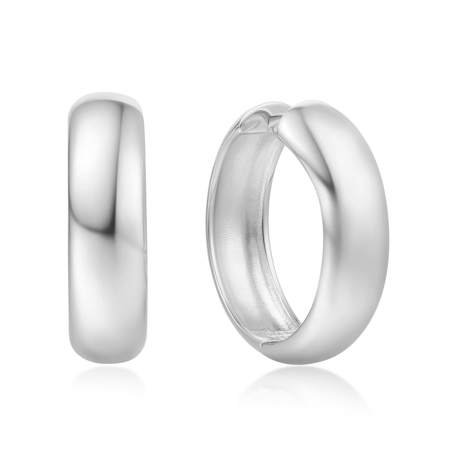 Ania Haie Silver Chubby Large Huggie Hoop Earrings - B & S Lyncris Jewellers