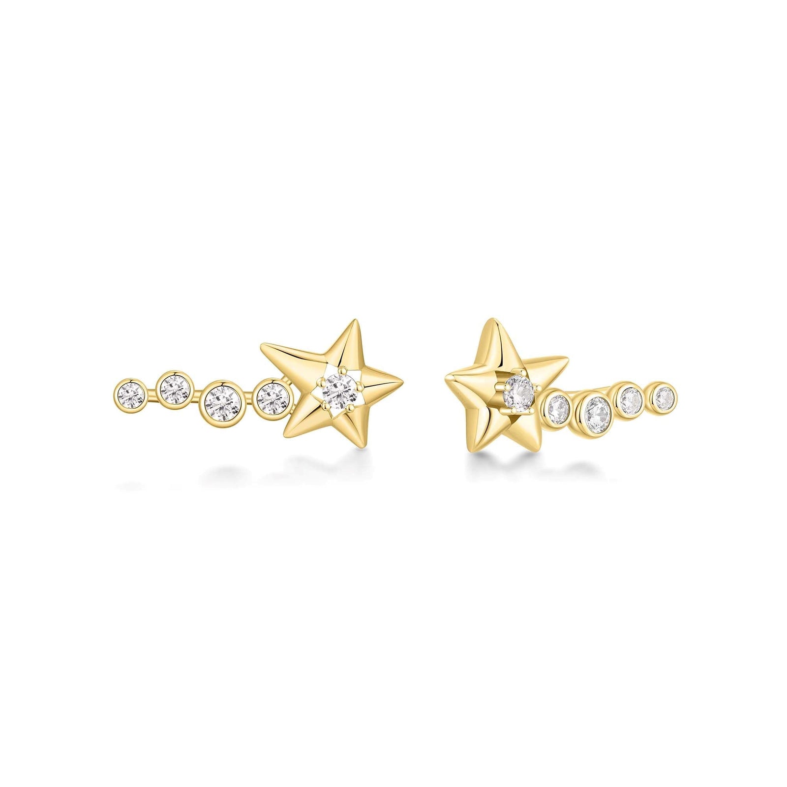Gold Sparkling Meteor Climbers - B & S Lyncris Jewellers