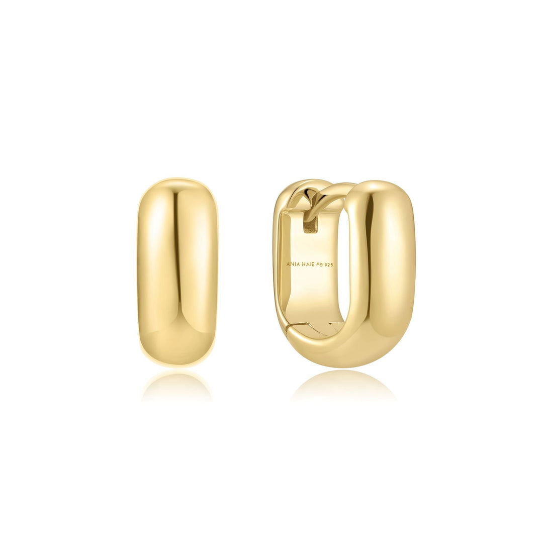 Ania Haie Gold Mini U-Shaped Huggie Hoop Earrings - B &amp; S Lyncris Jewellers