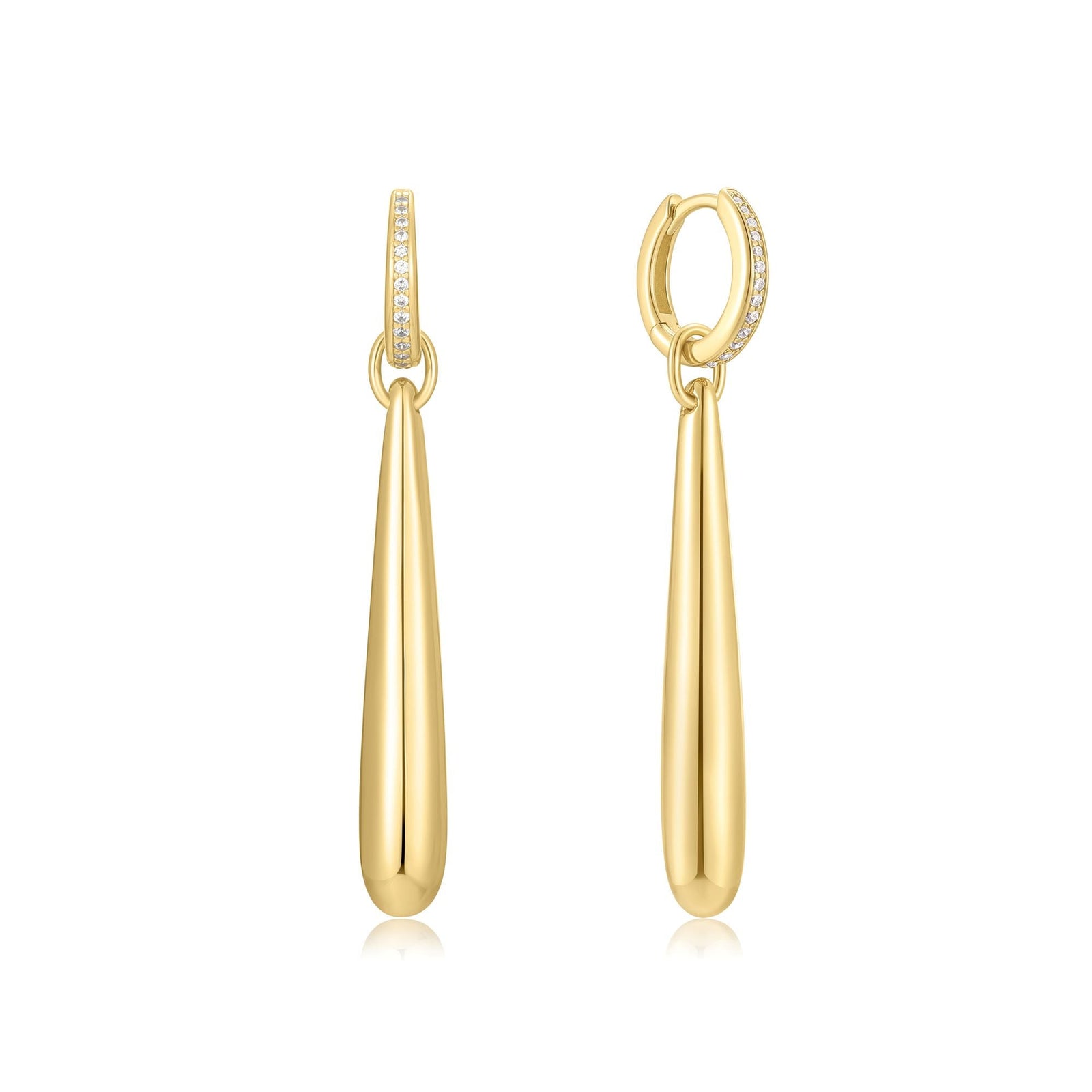 Ania Haie Gold Long Water Droplet Drop Earrings - B & S Lyncris Jewellers