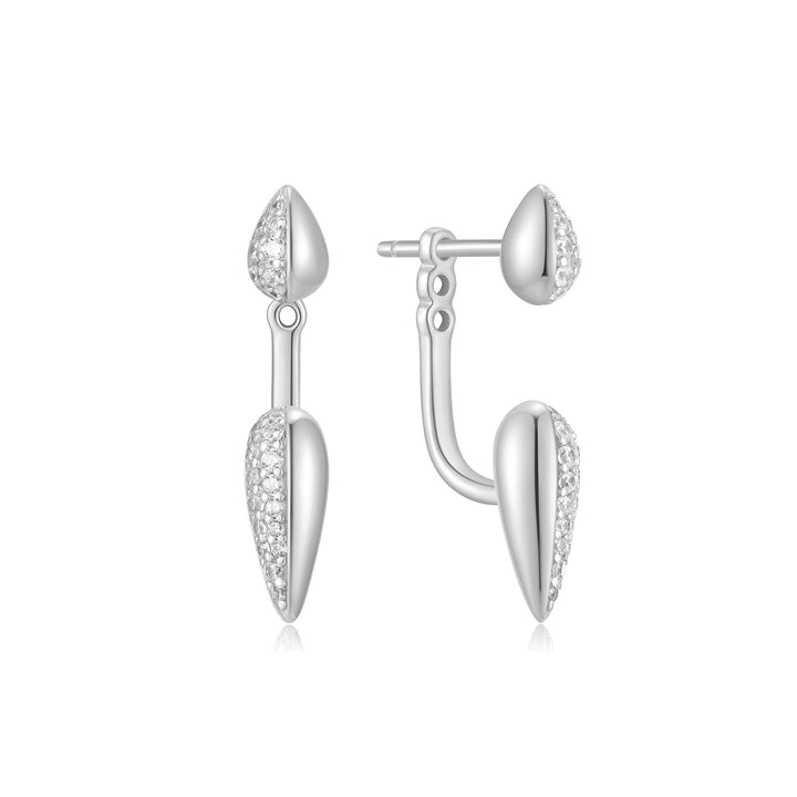 Ania Haie Silver Sparkling Puffy Spike Ear Jackets