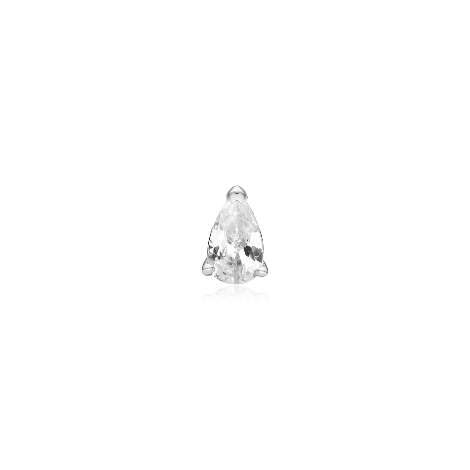 Ania Haie Silver Pear Barbell Single Earring - B & S Lyncris Jewellers