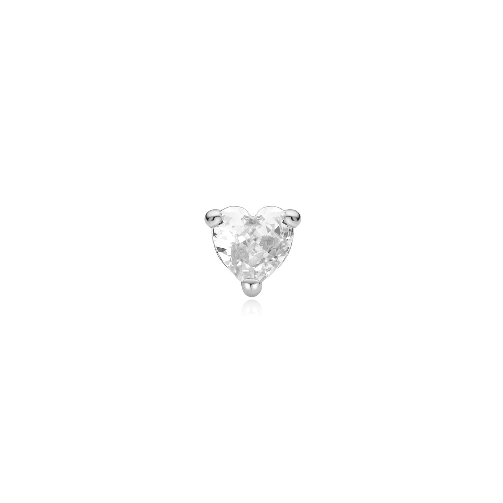 Ania Haie Silver Heart Barbell Single Earring - B & S Lyncris Jewellers
